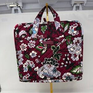 Vera Bradley Hanging Travel Organizer Bordeaux Blooms Red Quilted